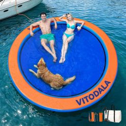 New Arrivals Water Hammock Heavy Duty, Large Pool Float Lake Floats for Adult, Round Inflatable Water Hammock