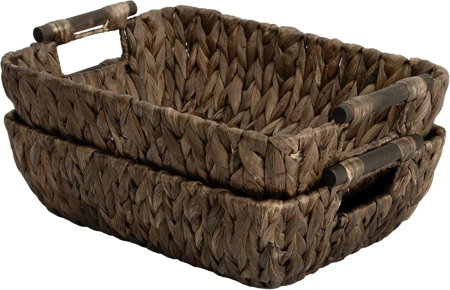 StorageWorks Wicker Baskets for Organizing, Water Hyacinth Storage Baskets, Wicker Storage Baskets for Shelves bifanuoyard - Image 13