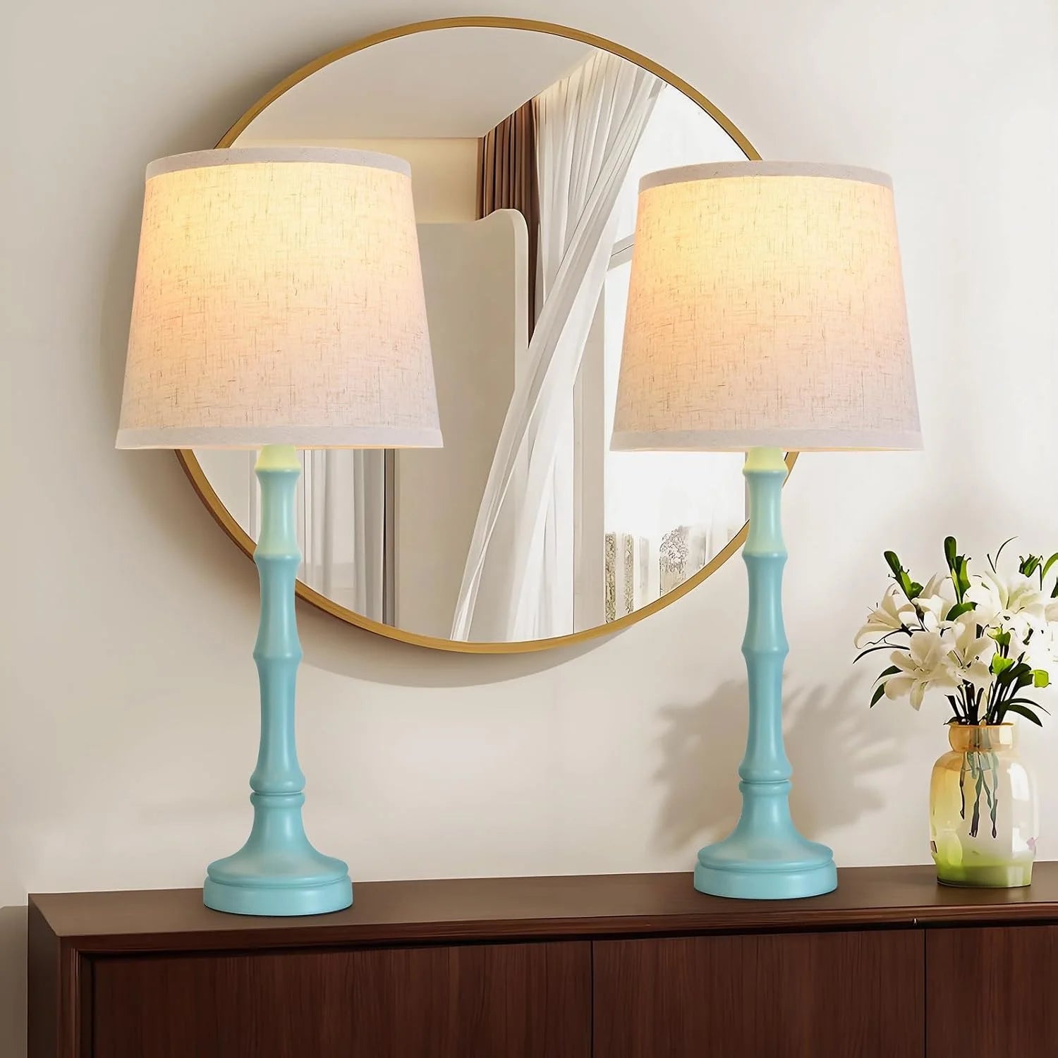 New Arrivals Modern Farmhouse Table Lamp Bedside Reading Lamps Living Room End Tables Set Lamps for Night Stands Bedroom - Image 11