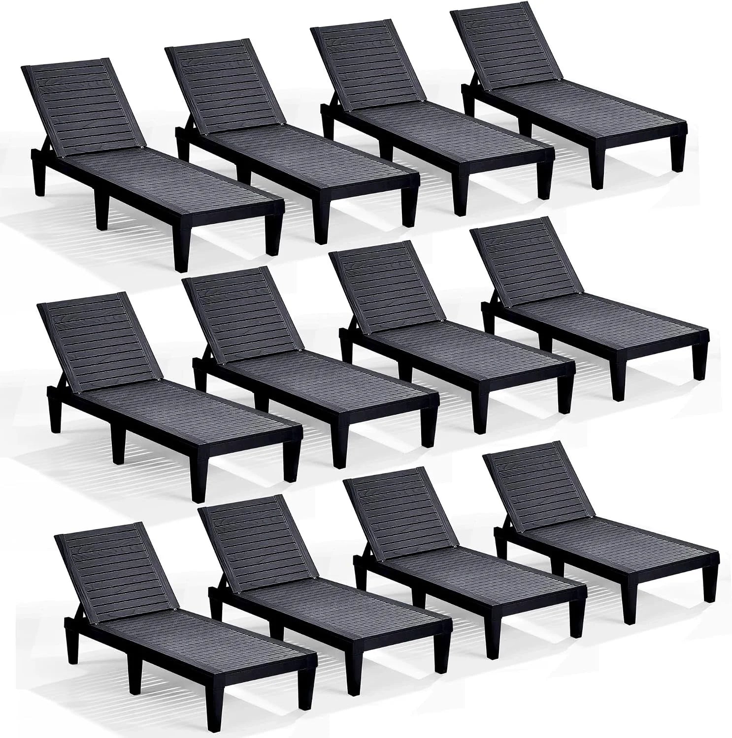 Nestl Lounge Chair Outdoor, Tanning Chair, Chaise Lounge Outdoor Set of 2, 5 Adjustable Positions bifanuoyard - Image 24