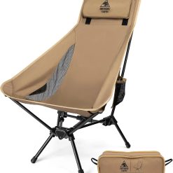 ONETIGRIS Tigerblade High Back Camping Chair with Pillow Design, Comfortable Widened Seat Folding Chair bifanuoyard