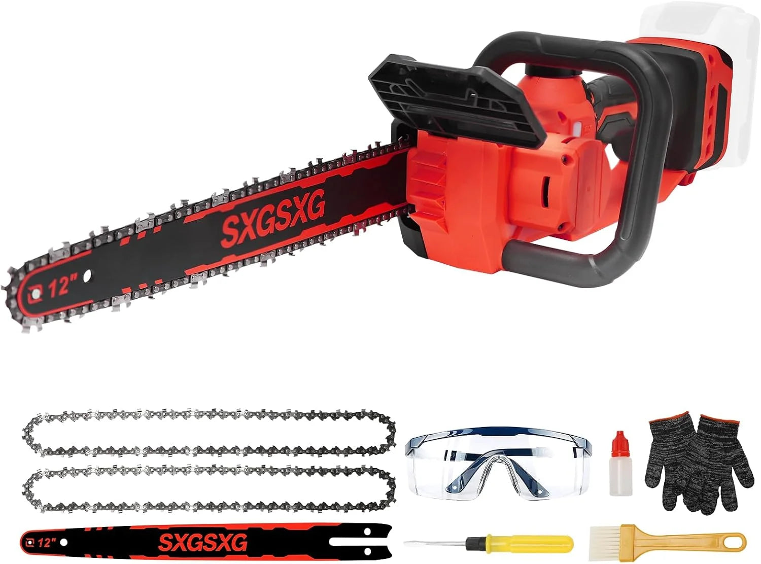 Cordless Mini Chainsaw for De-Walt 20V Max Battery, 1000W Brushless Electric Chainsaw with Dual Safety Lock