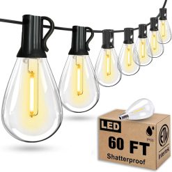 Tenmiro 200FT LED Outdoor String Lights with Remote, 74+2 Shatterproof Bulbs Dimmable Timing 3 Light Modes Outside Patio bifanuoyard