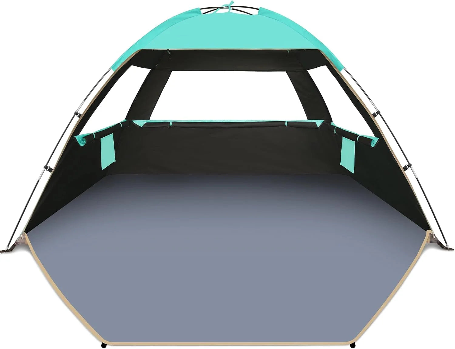 Gorich Beach Tent Sun Shelter for 3/4/6/8/10 Person with UPF 50锛?UV Protection, Lightweight & Easy Setup Beach Shade bifanuoyard - Image 2
