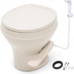 Alternative view of SEAFLO RV Toilet, 18.4 Residential Height, Fits Most RVs (9.5 Rough-In), 2-Bolt Mount, SFRTPH-01-01 bifanuoyard