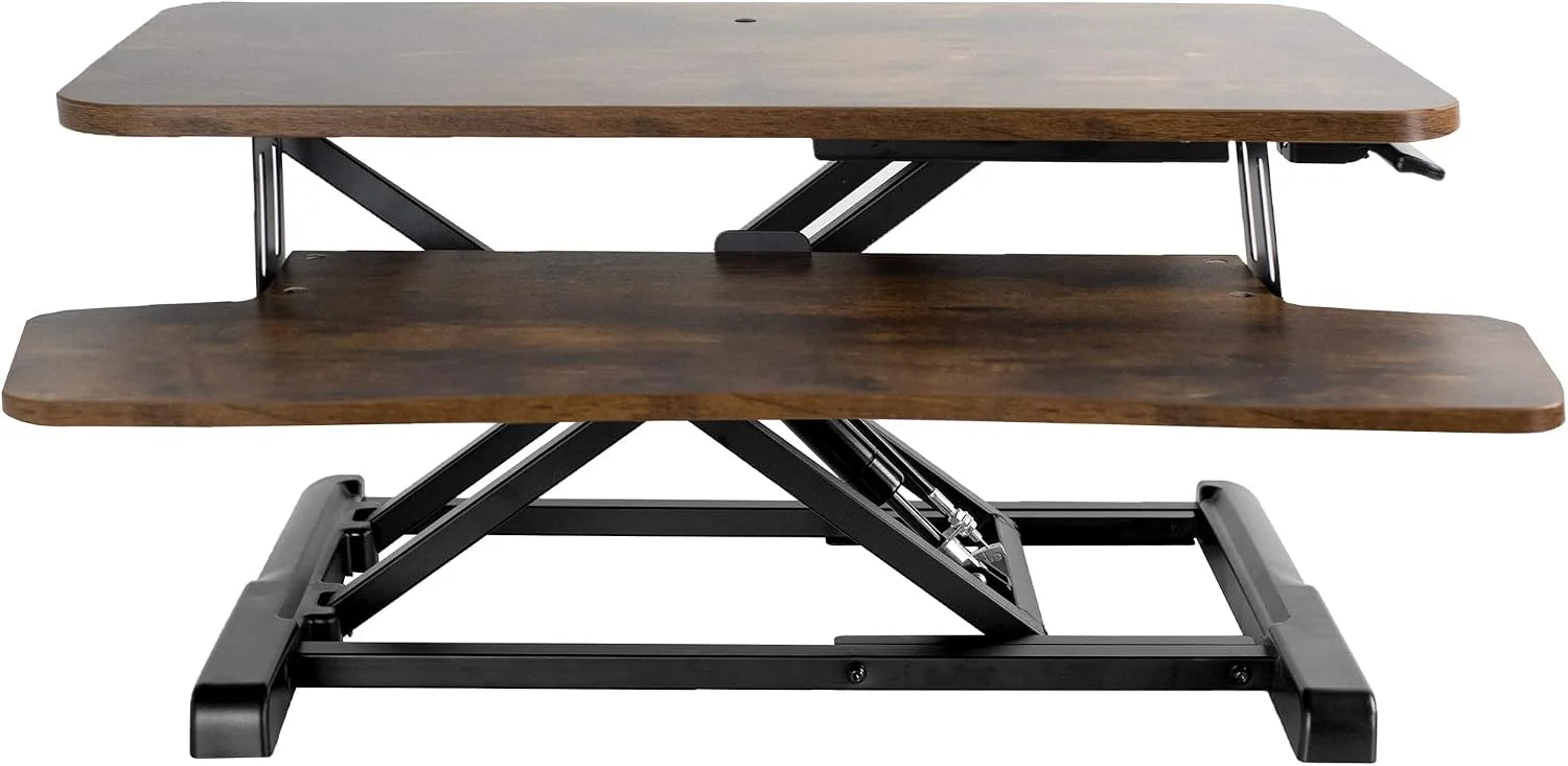 New Arrivals 32 inch Desk Converter, K Series, Height Adjustable Sit to Stand Riser, DESK-V000K
