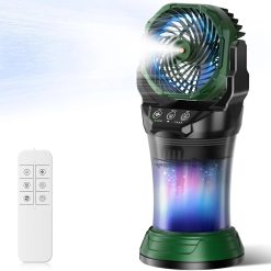 Alternative view of New Arrivals Misting Fans for Outside, Portable Mister Fan with 30000mAh Battery & Remote, 2L Tank & 4 Speeds Mist Modes