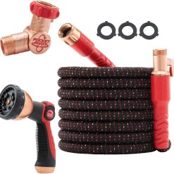 Alternative view of Pocket Hose Ballistic 100 FT Expandable Garden Hose, No-Kink, 360° swiveling pocket pivot connector bifanuoyard