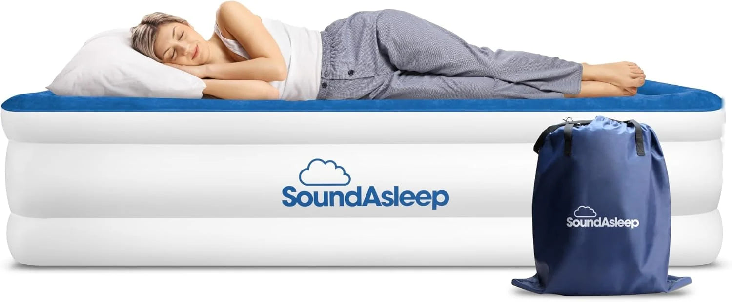 Dream Series Luxury Air Mattress with ComfortCoil Technology & Built-in High Capacity Pump for Home - Image 5