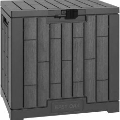 Alternative view of New Arrivals OAK Outdoor Storage Box, 31 Gallon Deck Box Indoor and Outdoor Use, Waterproof Resin Storage Bin for Package Delivery