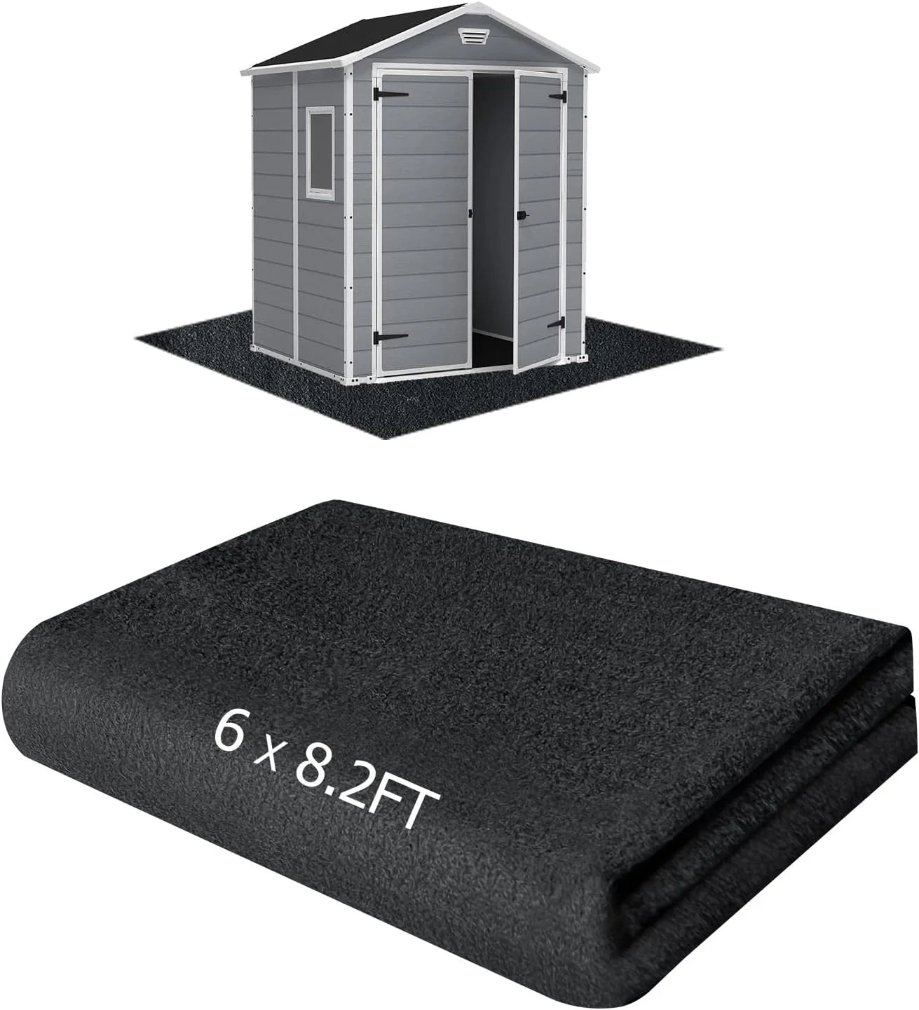 New Arrivals 6x4FT Outdoor Storage Shed Floor Mat, Tent Carpet for Camping Furniture - Image 4