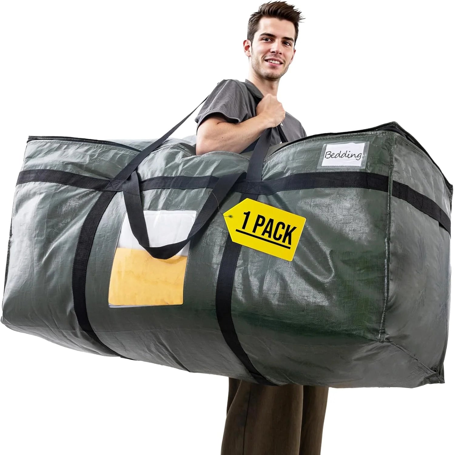 New Arrivals TAILI 2 Pack 69 Gallon Extra Large Storage Bags with Visible Window,Blue
