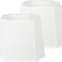 Alternative view of Natural Linen Square Cut Corner Lamp Shades Set of 2 bifanuoyard