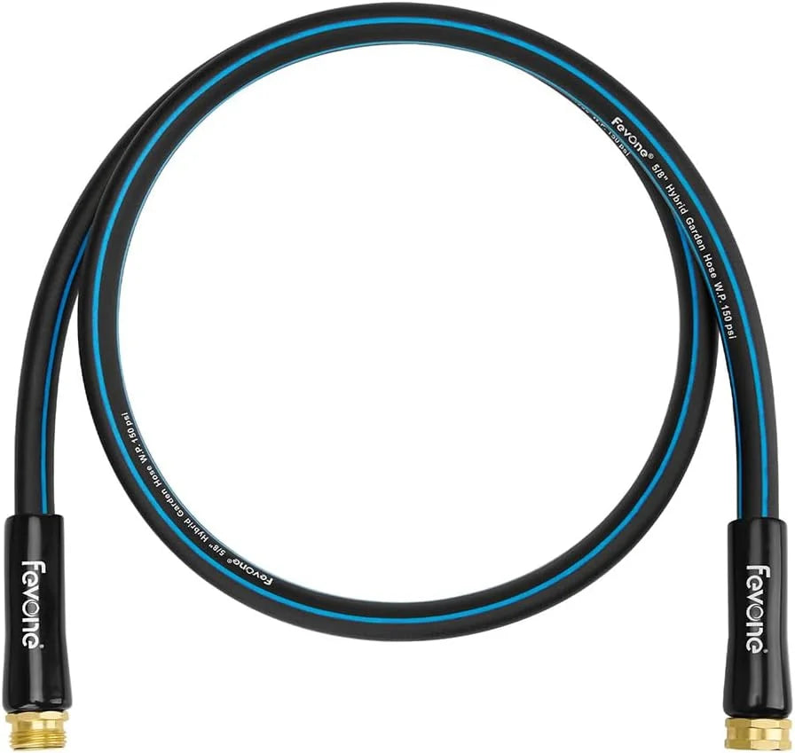 FEVONE Kink Free Garden hose 100 ft, Heavy Duty Water Hose, 5/8 ID, 600 PSI, Solid Brass 3/4 GHT Connectors for Lawn bifanuoyard - Image 5