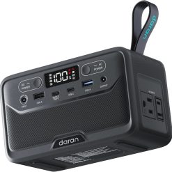 New Arrivals Portable Power Station 89.6Wh LiFePO4 Battery, Solar Power Bank with AC Outlet 100W/110V