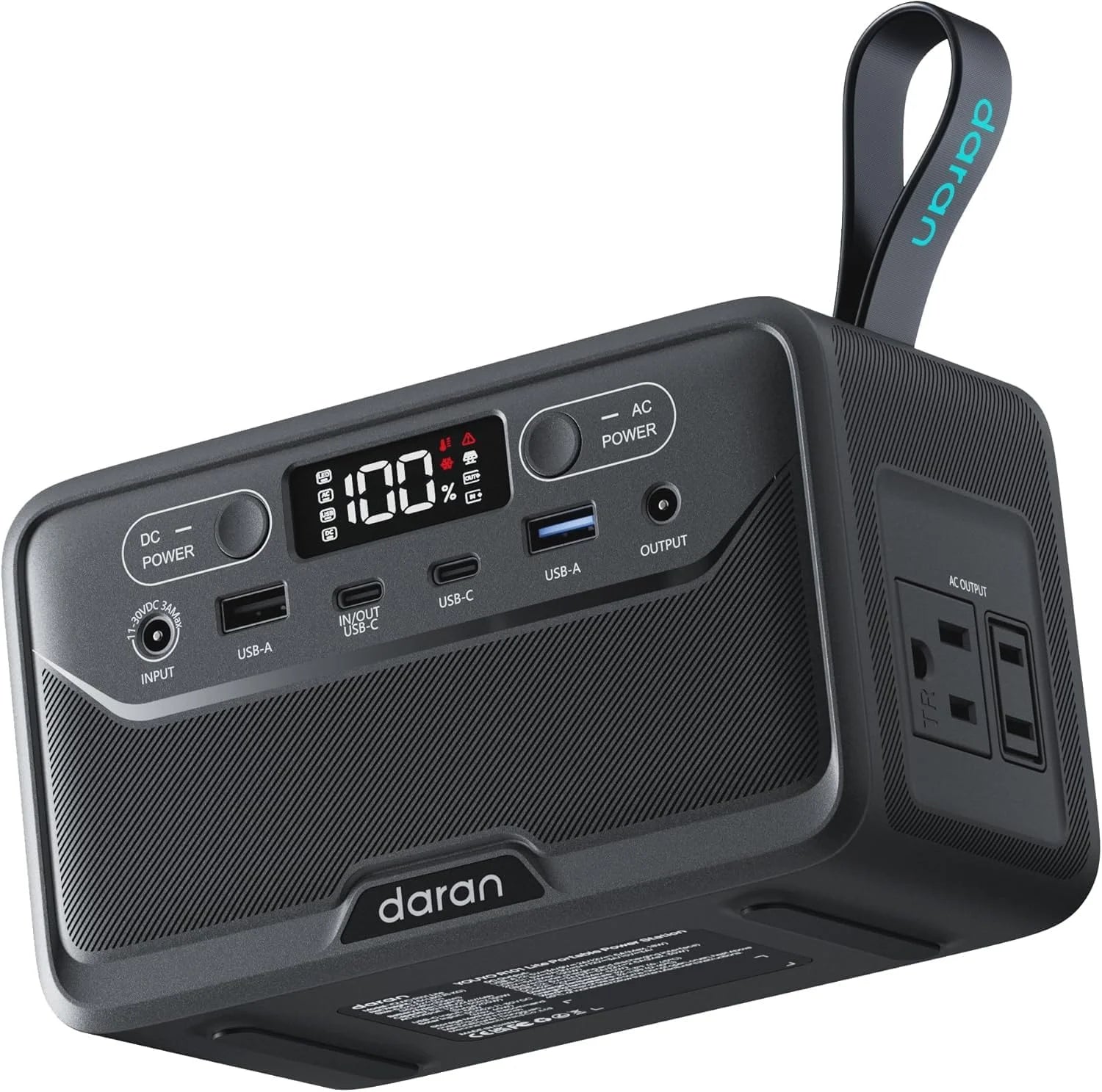 New Arrivals Portable Power Station 89.6Wh LiFePO4 Battery, Solar Power Bank with AC Outlet 100W/110V