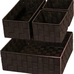 Woven Storage Baskets for Organizing 6 Pack, Large&Small Storage Cube Bins Set for Bathroom, Storage Boxes bifanuoyard