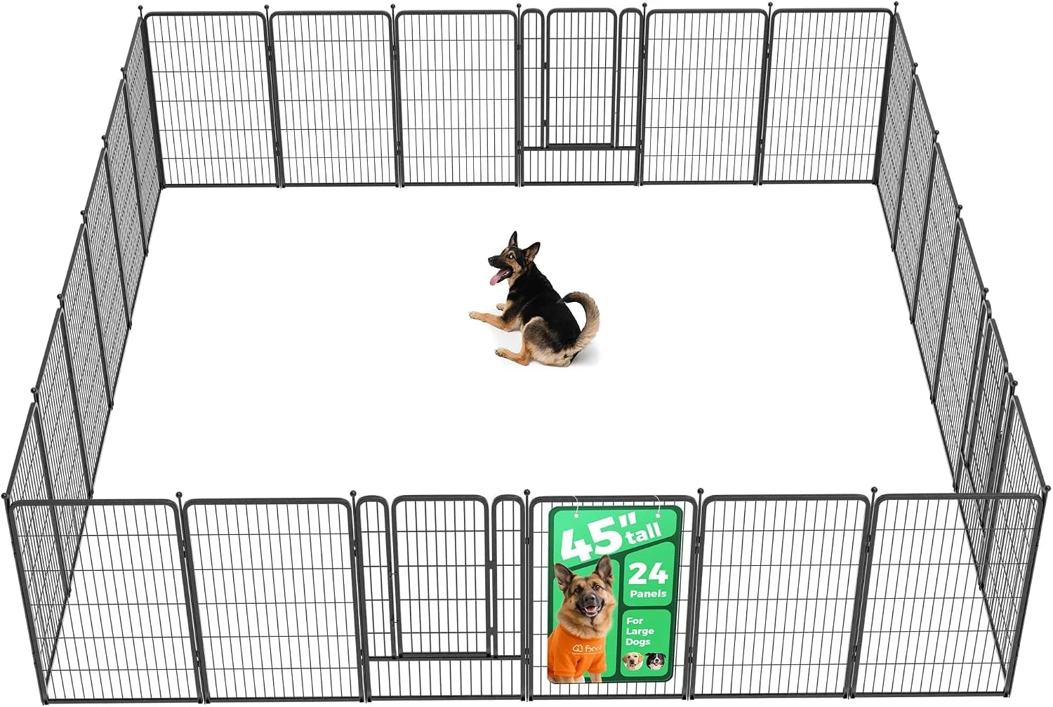 New Arrivals Rollick Dog Playpen, Indoor, 24 H, 8 Panels - Image 28