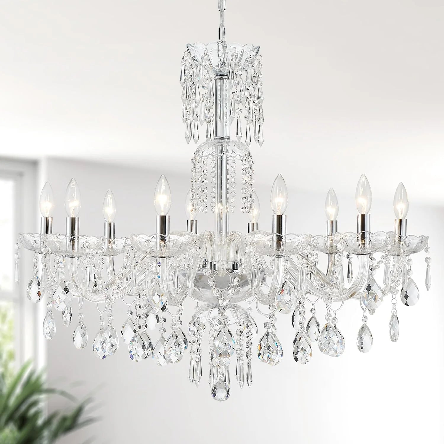 New Arrivals 5-Light Crystal Candle Chandelier Pendant Ceiling Light Modern Lighting Fixture for Bedroom Hallway Bar Kitchen - Image 17