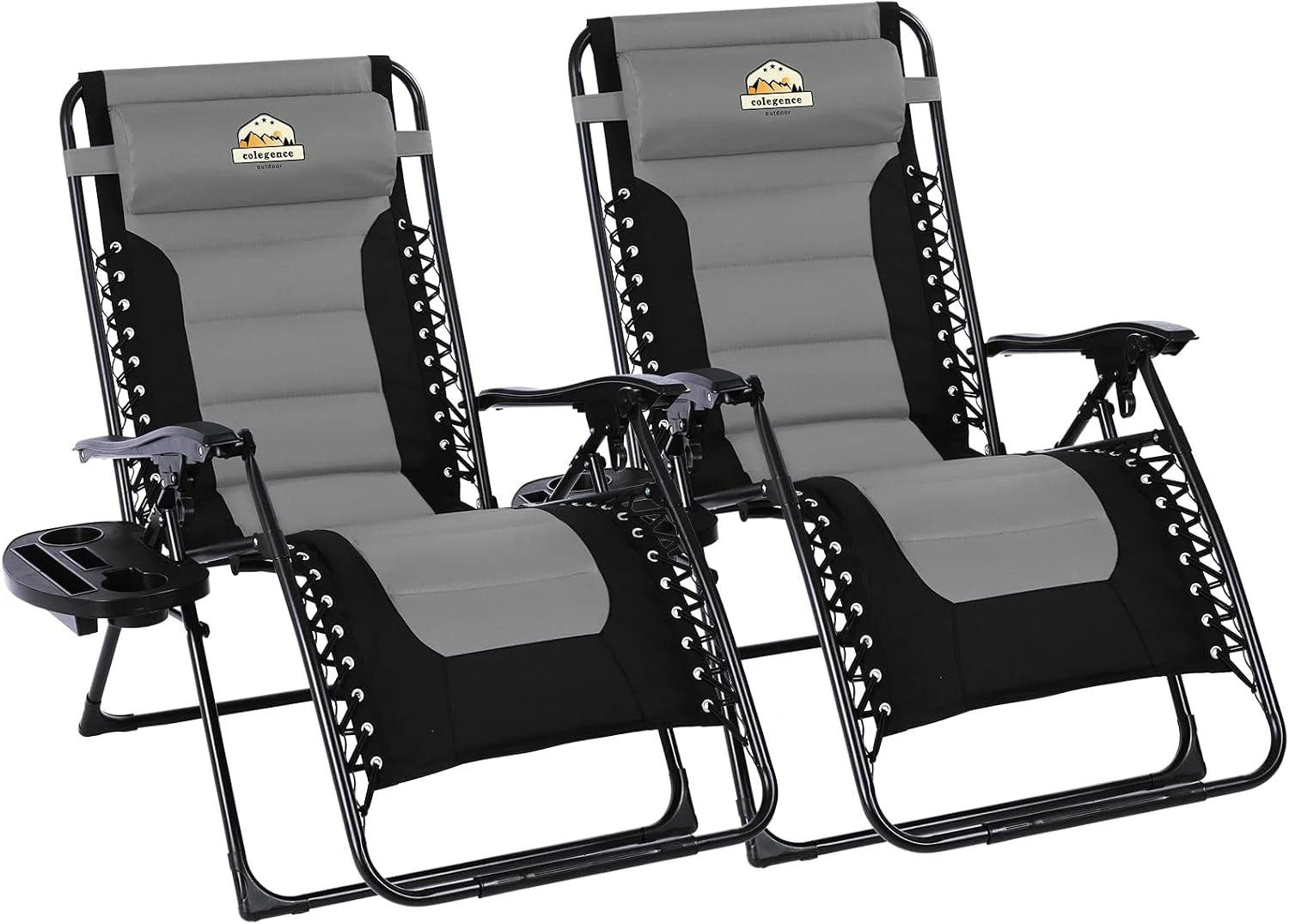 Oversized Padded Zero Gravity Lounge Chair, Foldable Patio Anti Gravity Reclining Chairs Folding Lawn Recliner - Image 14