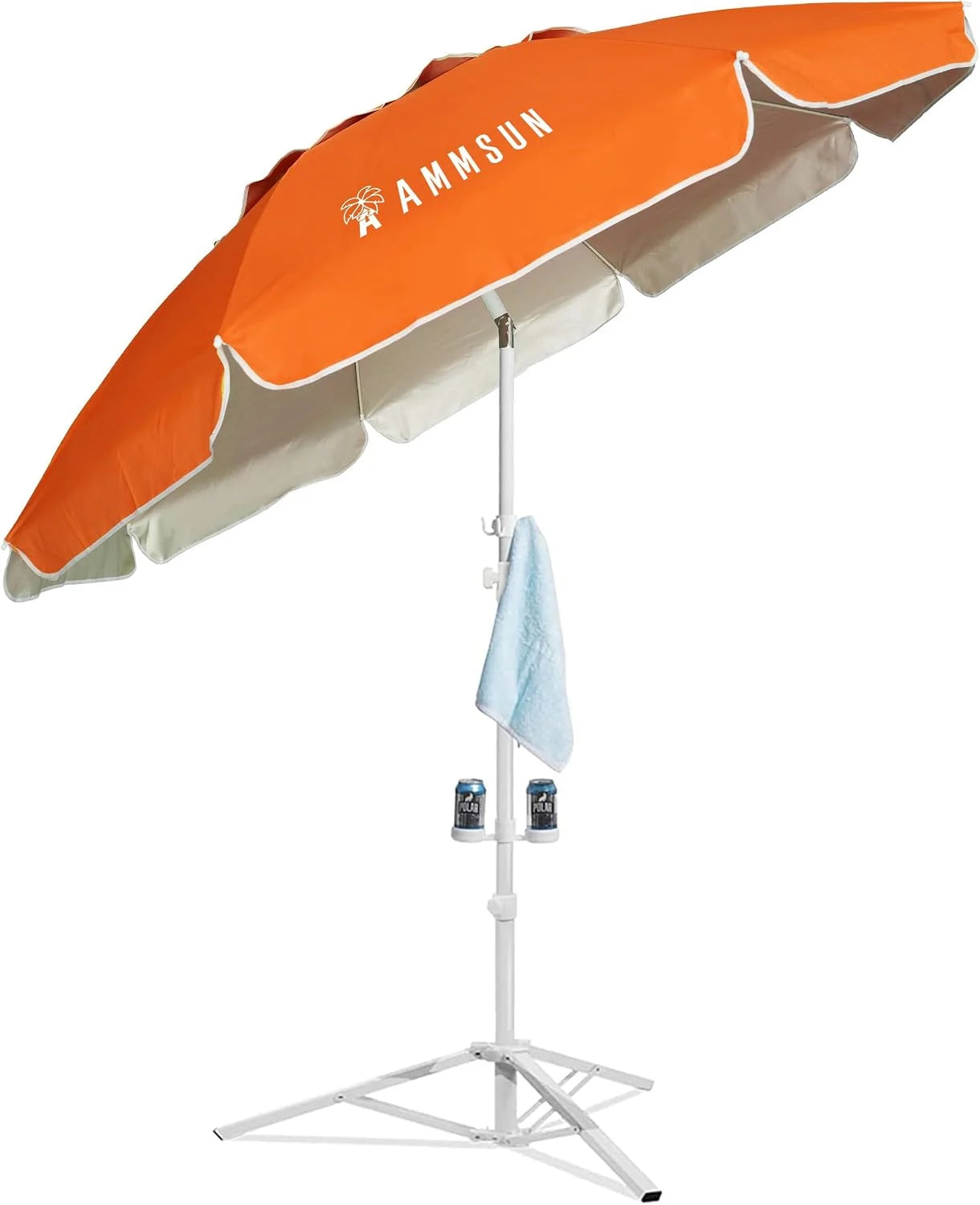 New Arrivals AMMSUN Shade Umbrella, Premium Portable Umbrella with Stand, 6.5ft Lightweight Free Standing Canopy for Sporting Games - Image 5