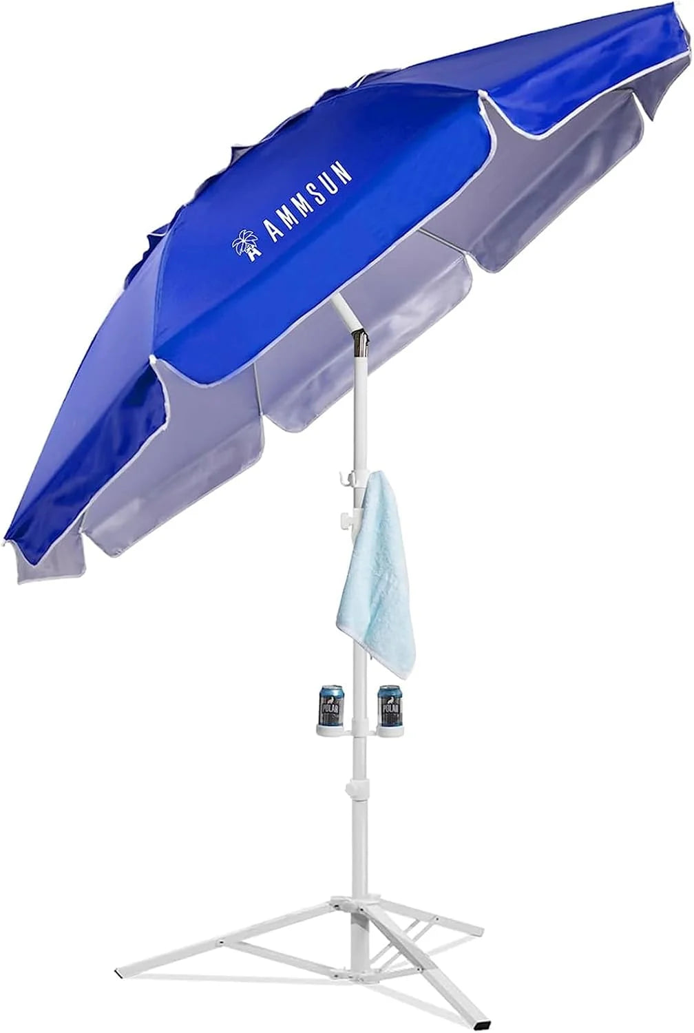 New Arrivals AMMSUN Shade Umbrella, Premium Portable Umbrella with Stand, 6.5ft Lightweight Free Standing Canopy for Sporting Games - Image 4