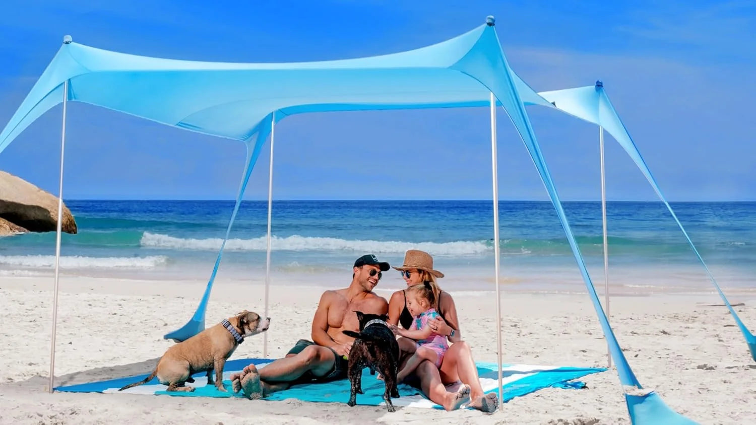 New Arrivals Ninja Beach Tent Sun Shelter UPF50+, Easy Pop Up Beach Canopy - Image 7