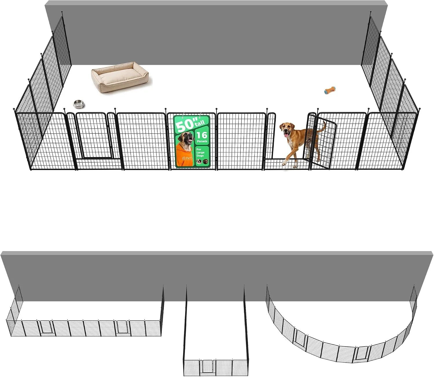 New Arrivals Rollick Dog Playpen, Indoor, 24 H, 8 Panels - Image 5