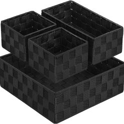 Alternative view of Woven Storage Baskets for Organizing 6 Pack, Large&Small Storage Cube Bins Set for Bathroom, Storage Boxes bifanuoyard