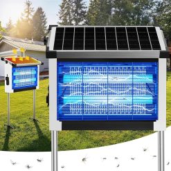 Solar Bug Zapper Outdoor, 4500V Solar Mosquito Zapper for Outdoor & Indoor, 1/2 Acre Coverage Cordless Rechargeable bifanuoyard