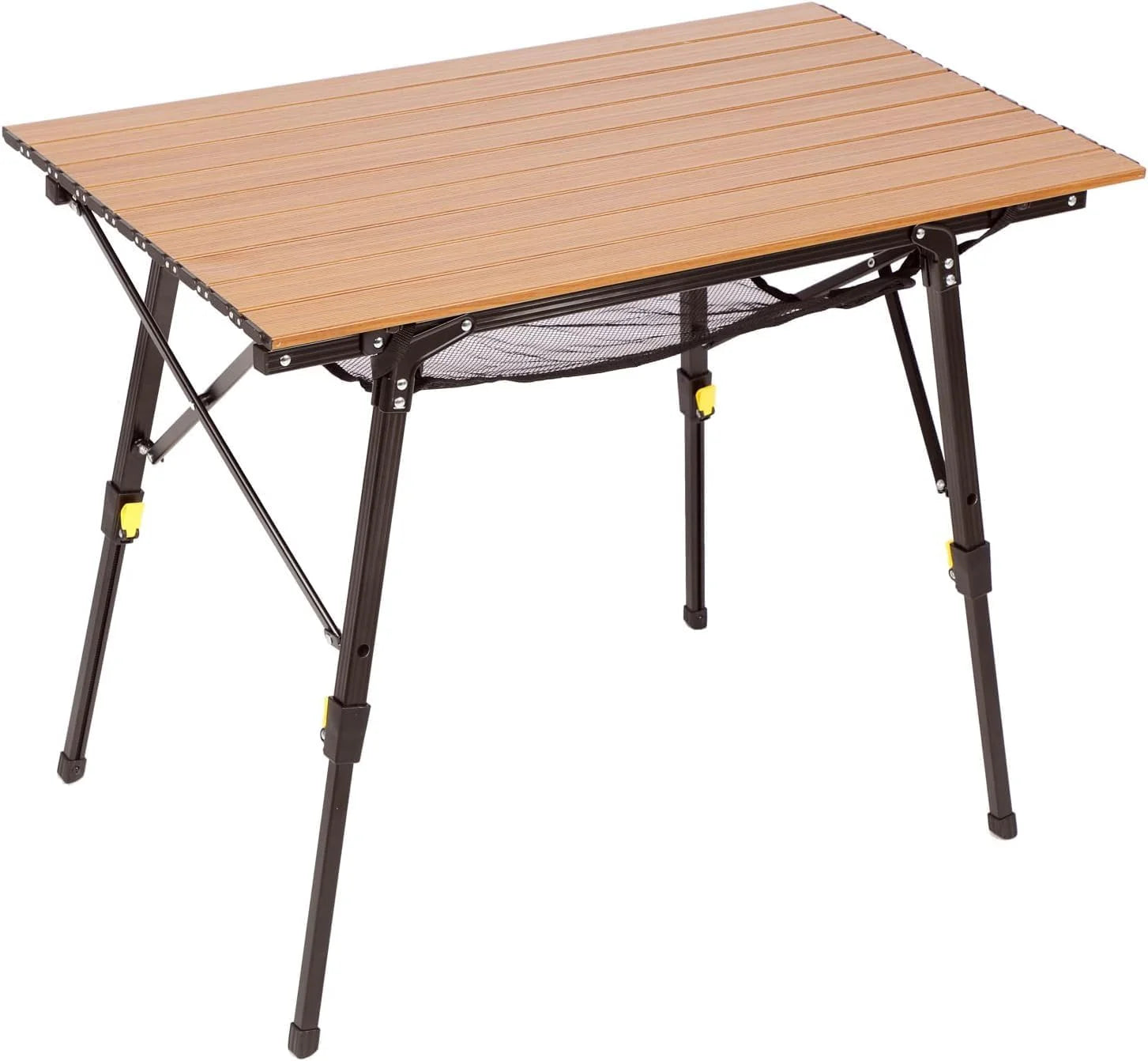 New Arrivals Outdoor Folding Portable Picnic Camping Table with Adjustable Height Aluminum Roll Up Table Top Mesh Layer - Image 6