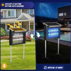 Alternative view of New Arrivals Bug Zapper Outdoor, 4500V Mosquito Zapper Waterproof with Panel Sensor Electric Fly Zapper Rechargeable Mosquito