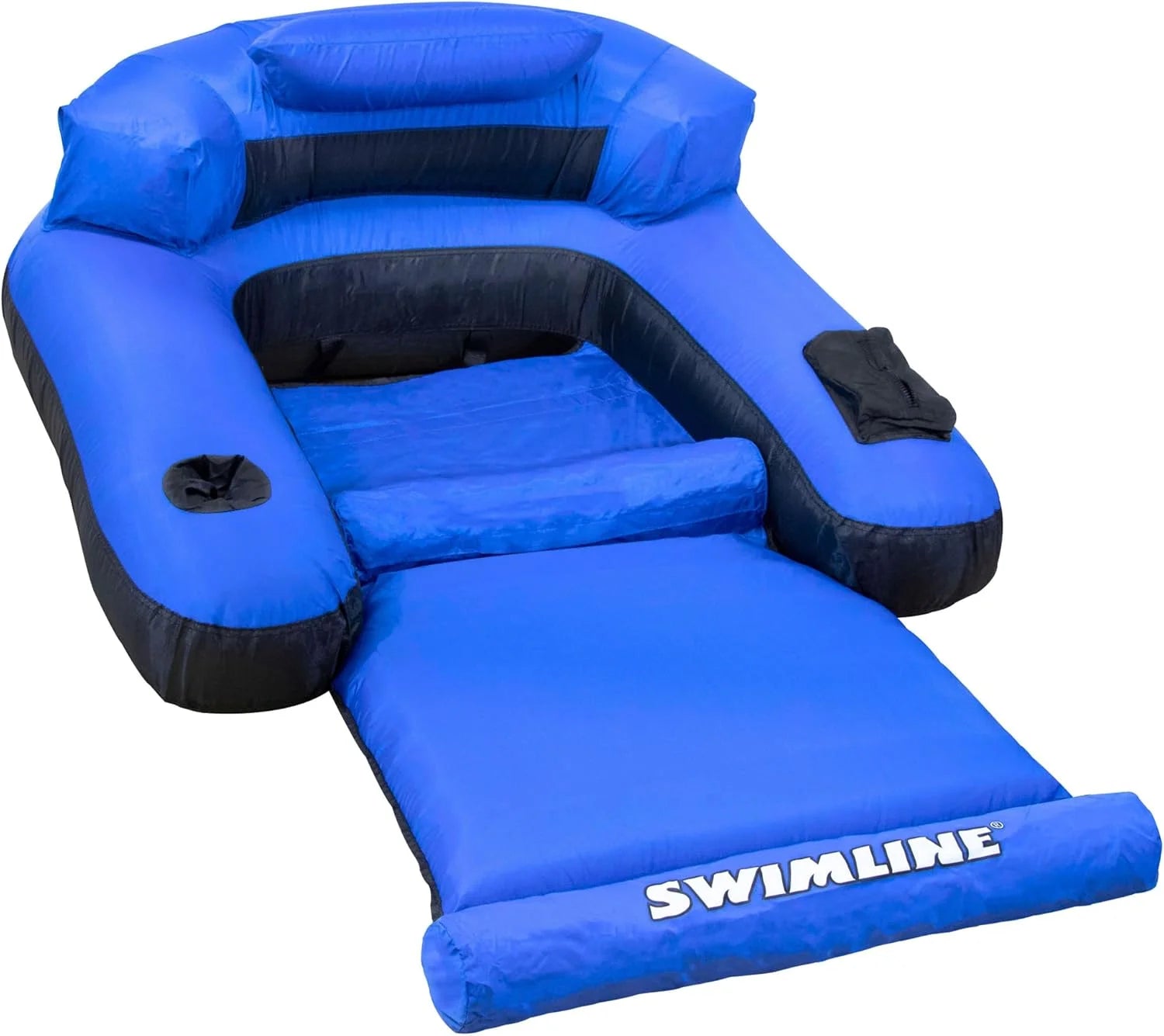 SWIMLINE Solstice Fabric Covered Pool Float Mattress Red Lounger Raft for Adults & Kids I Comfortable Head Back Rest & bifanuoyard