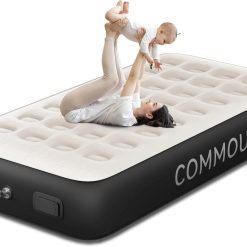 Alternative view of COMMOUDS Queen Air Mattress with 2000mAh Battery Powered Pump, 18 Raised Inflatable Mattress, Portable Blow up Mattress bifanuoyard