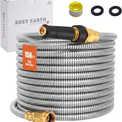Rosy Earth Stainless Steel Garden Hose 100 FT, Heavy Duty Expandable Water Hose bifanuoyard