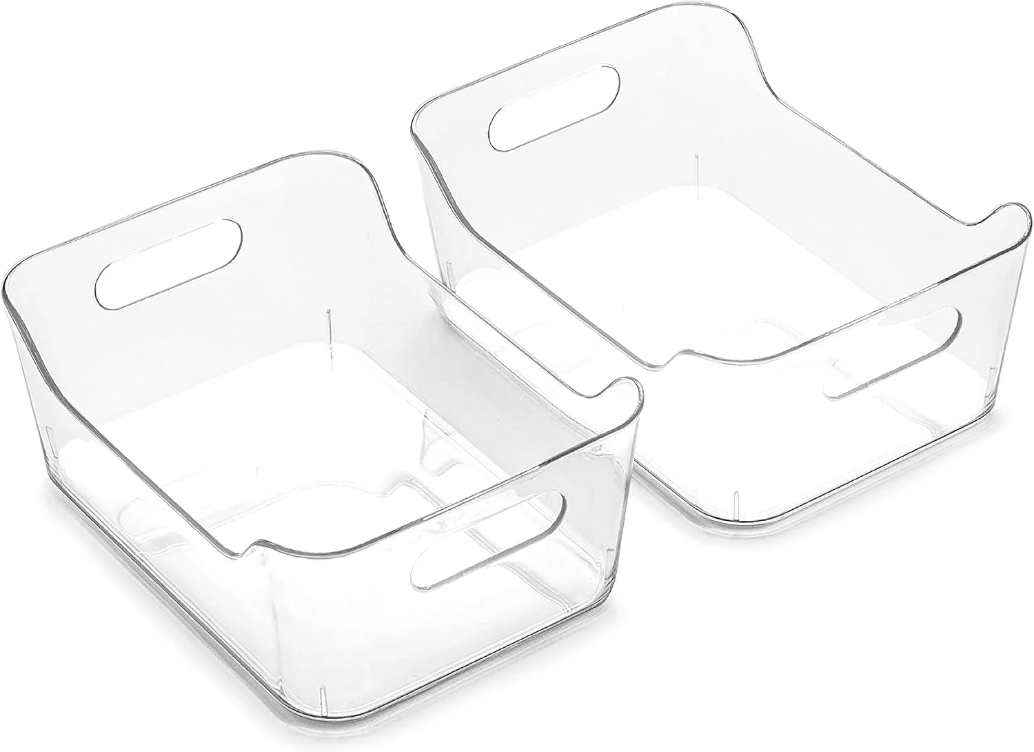 Plastic Storage Bins, Large, 2 Pack, Clear, Pantry Organizers and Storage Containers, Fridge Organizer Bins bifanuoyard - Image 8