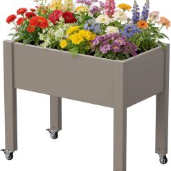 Alternative view of Bifanuo Plastic Elevated Planter Box with Legs & Wheels
