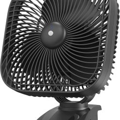 New Arrivals 20000mAh Rechargeable Portable Clip-on Fan, Battery Operated, Last 78 Hrs, 4 Speeds with Light & Hook