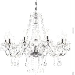 New Arrivals Crystal Clear Chandelier 5-Light Pendant Ceiling Lighting Fixture