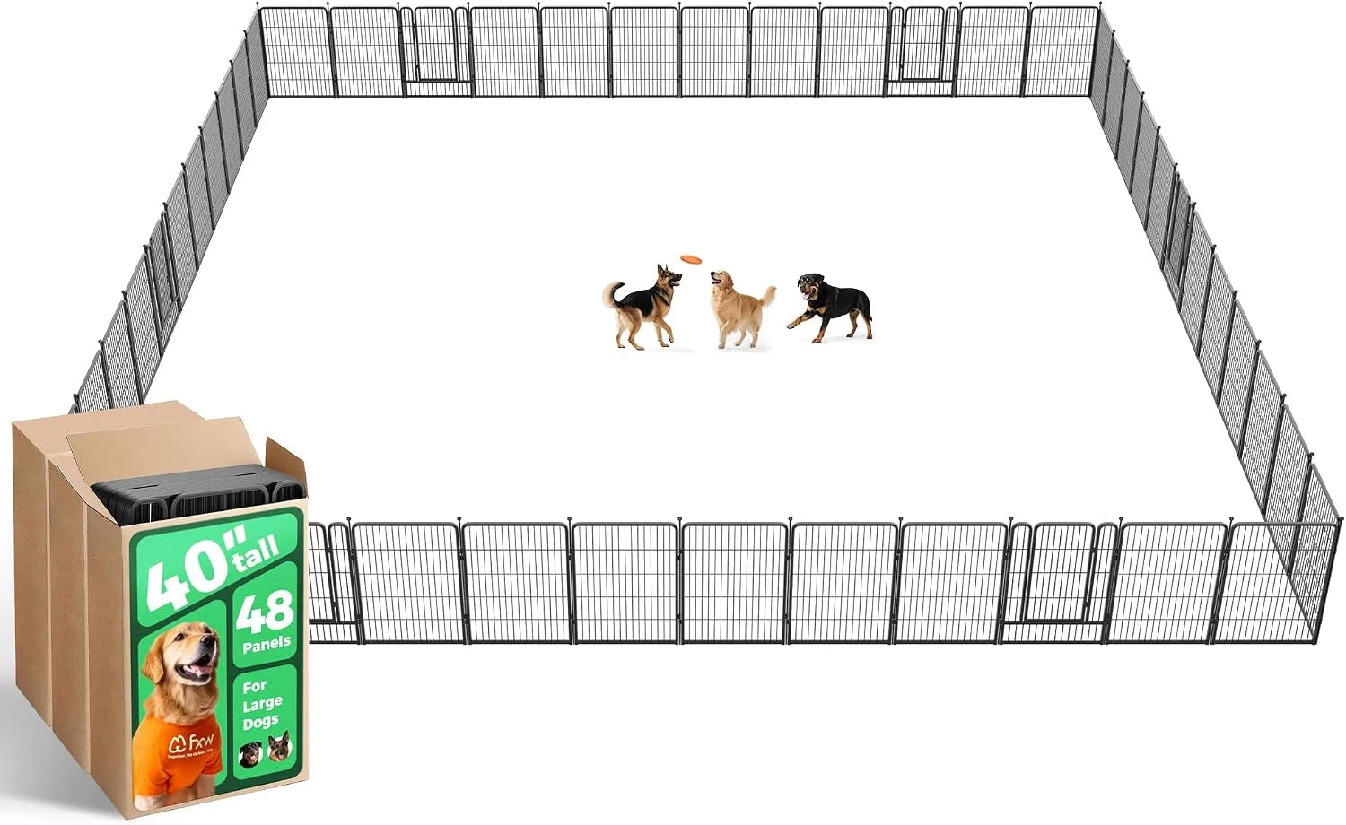 New Arrivals Rollick Dog Playpen, Indoor, 24 H, 8 Panels - Image 30