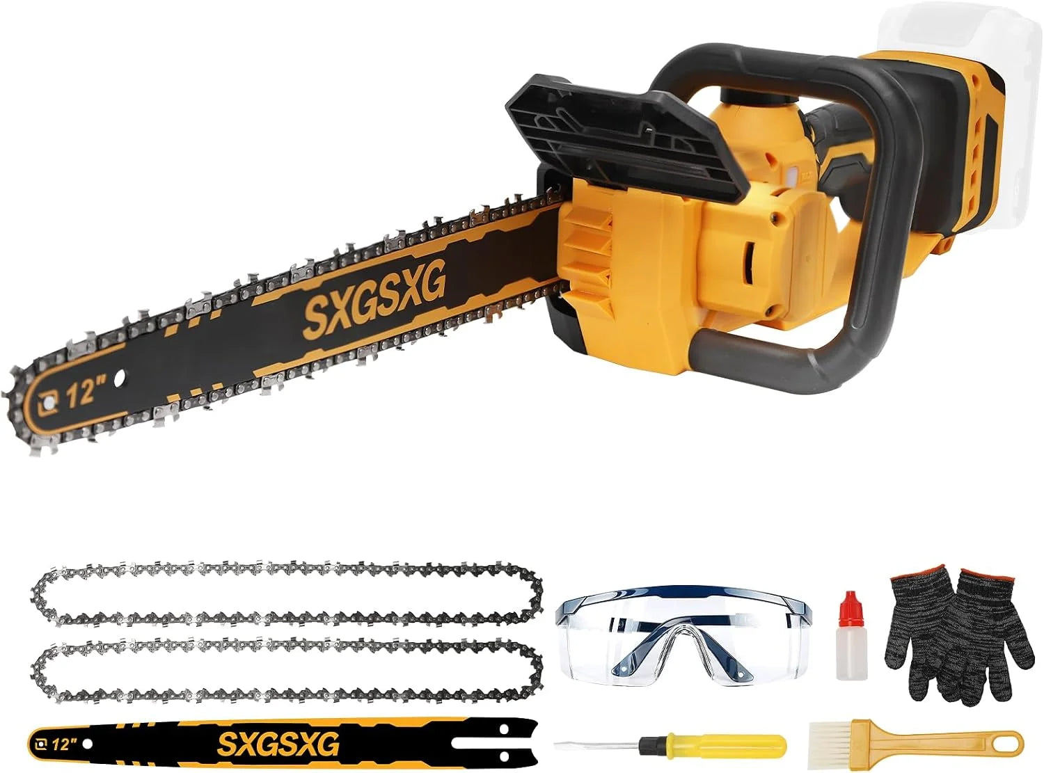 Cordless Mini Chainsaw for De-Walt 20V Max Battery, 1000W Brushless Electric Chainsaw with Dual Safety Lock - Image 2