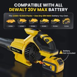 New Arrivals Leaf Blower for Dewalt 20V Max Battery (Tool Only) " Powerful Brushless Motor Delivers Up to 715 CFM & 150 MPH