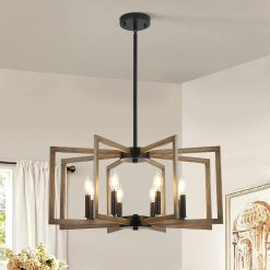 New Arrivals 6-Light Gold Pendant Light, Modern Farmhouse Dining Room Light Fixtures Over Table