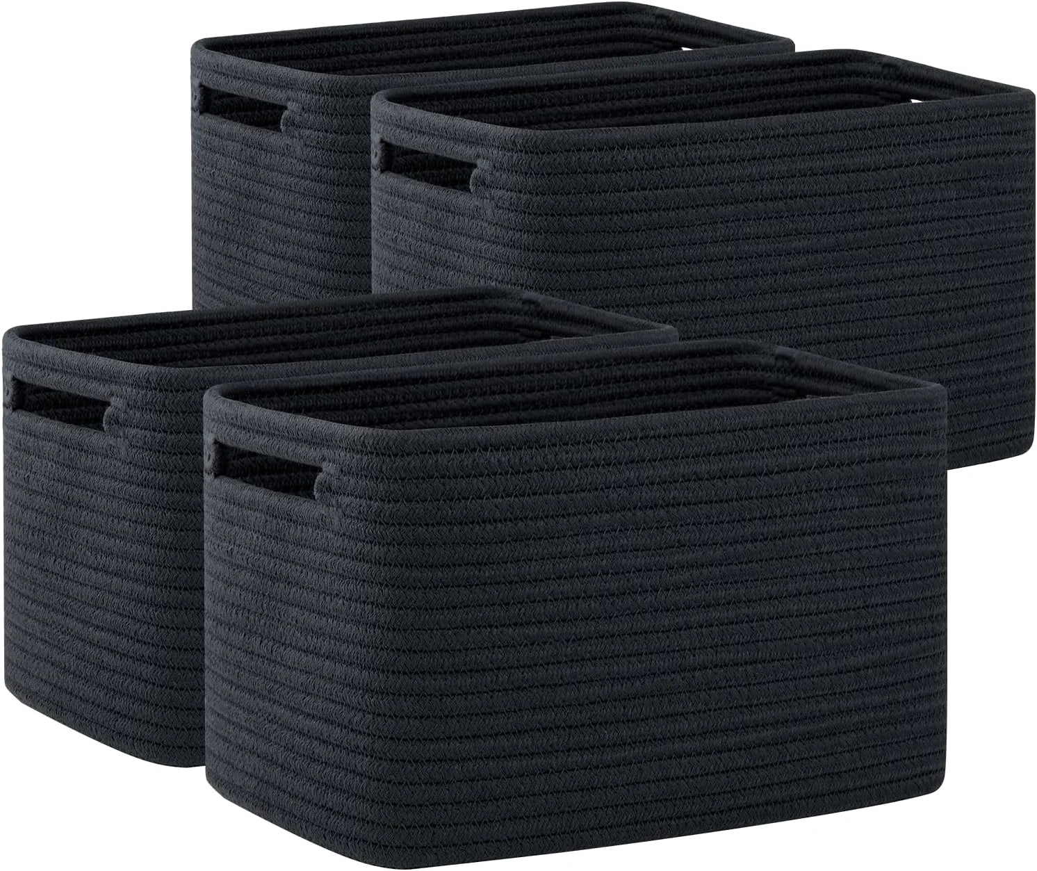 4 Pack Storage Baskets for Organizing, Cube Storage Bins for Shelves, Rectangle Storage Baskets With Handles bifanuoyard - Image 10