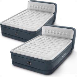 Alternative view of INTEX Queen Size Air Mattress, 18in Height Airbed with Headboard, Built-in Pump bifanuoyard