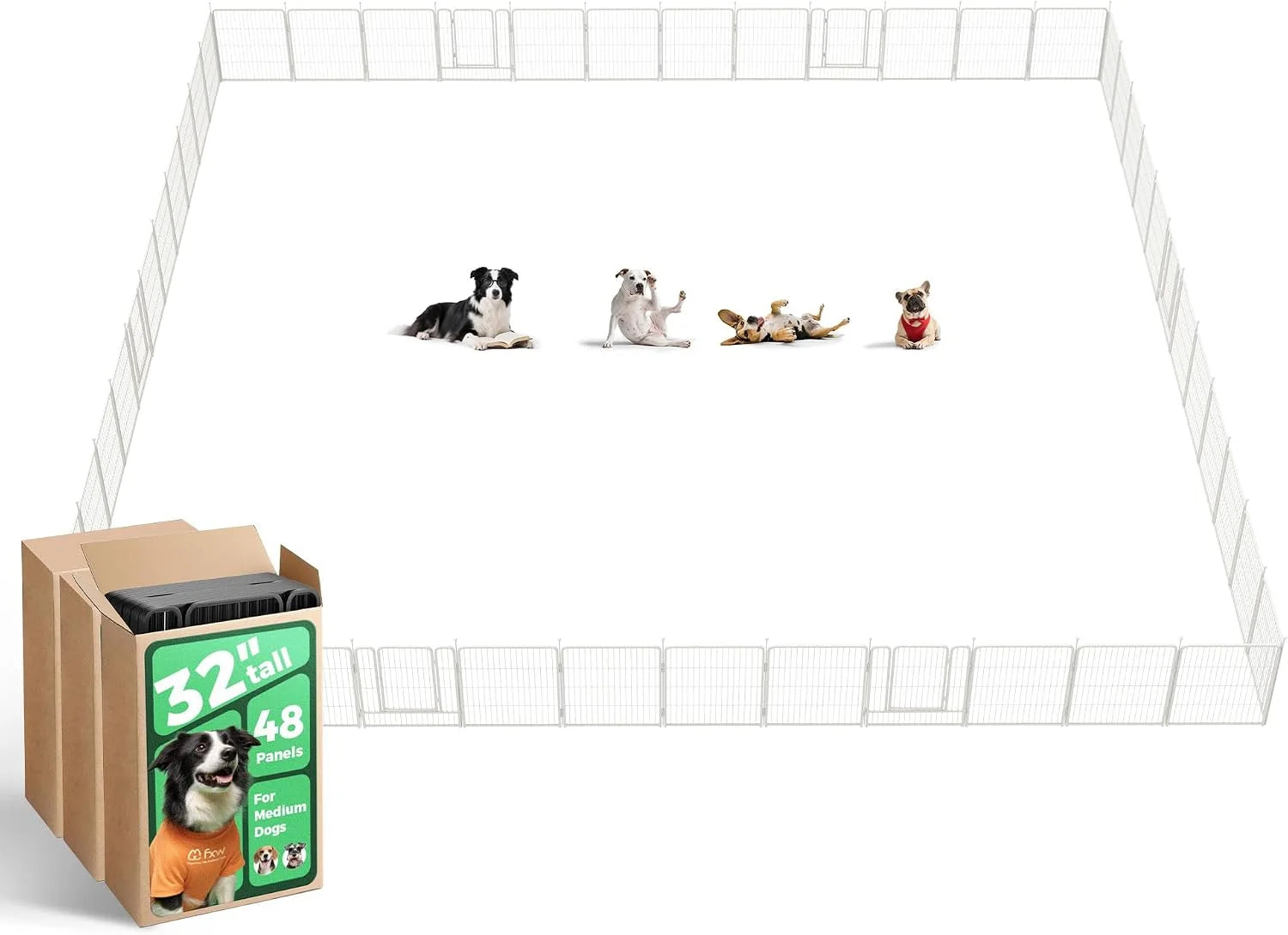 New Arrivals Rollick Dog Playpen, Indoor, 24 H, 8 Panels - Image 16