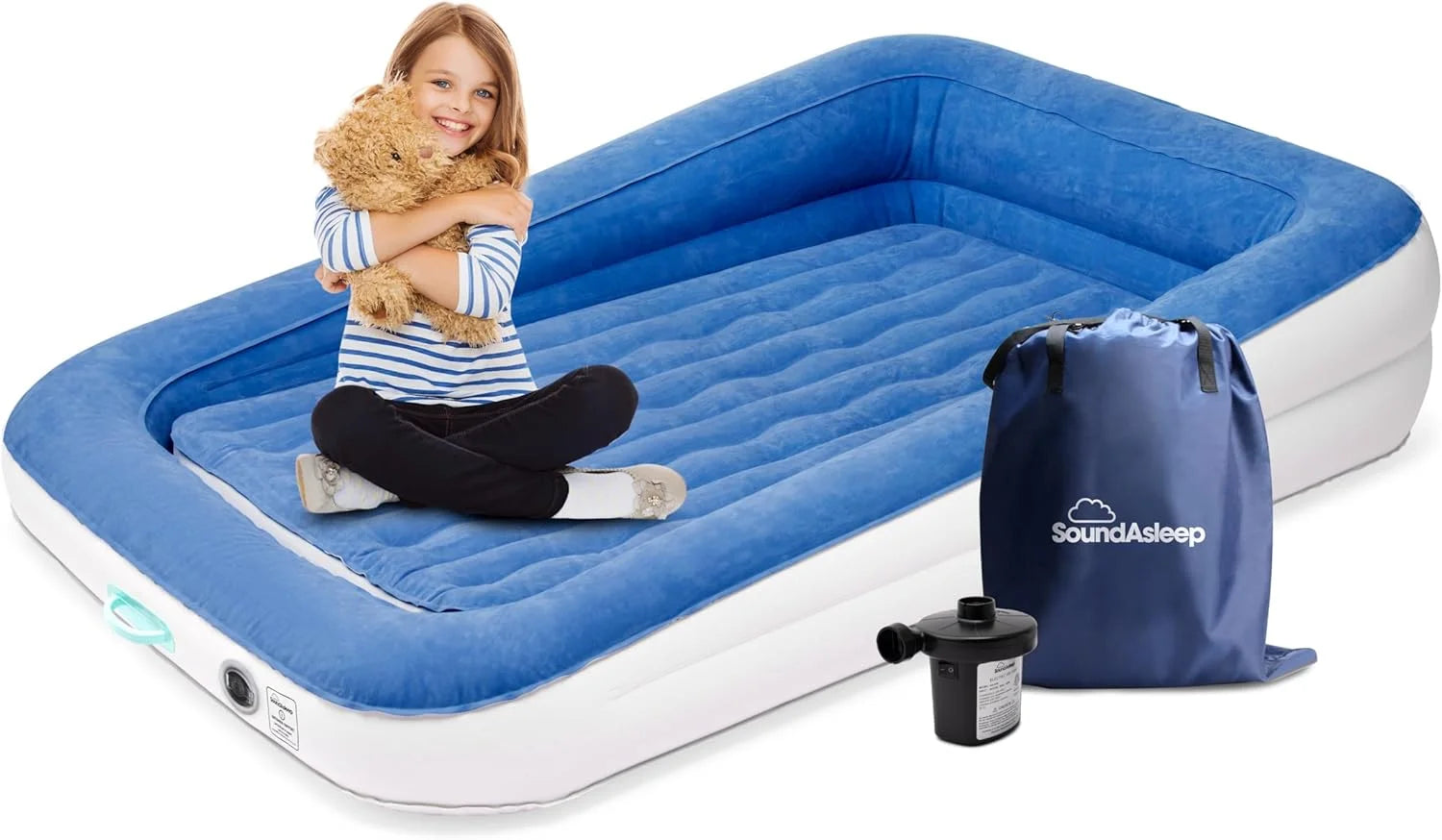 Dream Series Luxury Air Mattress with ComfortCoil Technology & Built-in High Capacity Pump for Home - Image 6