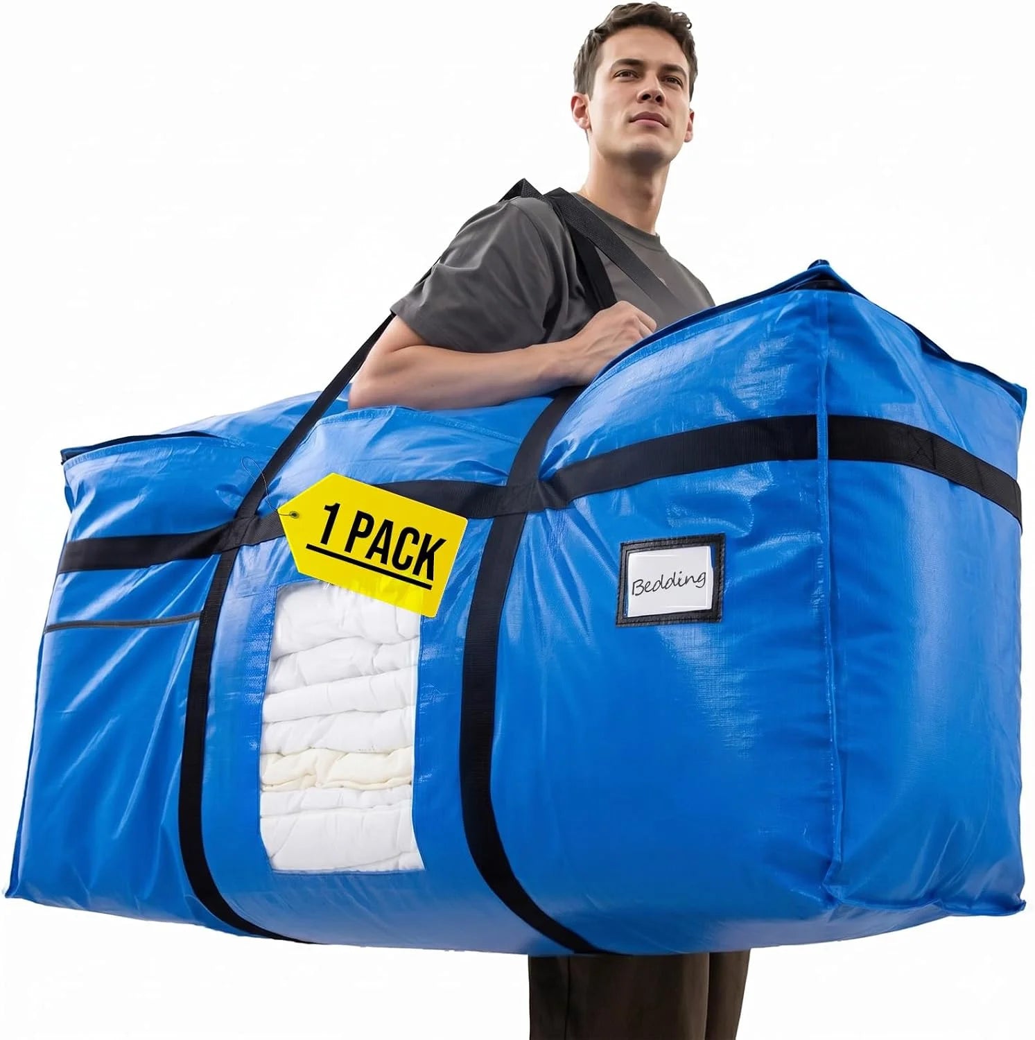New Arrivals TAILI 2 Pack 69 Gallon Extra Large Storage Bags with Visible Window,Blue - Image 8
