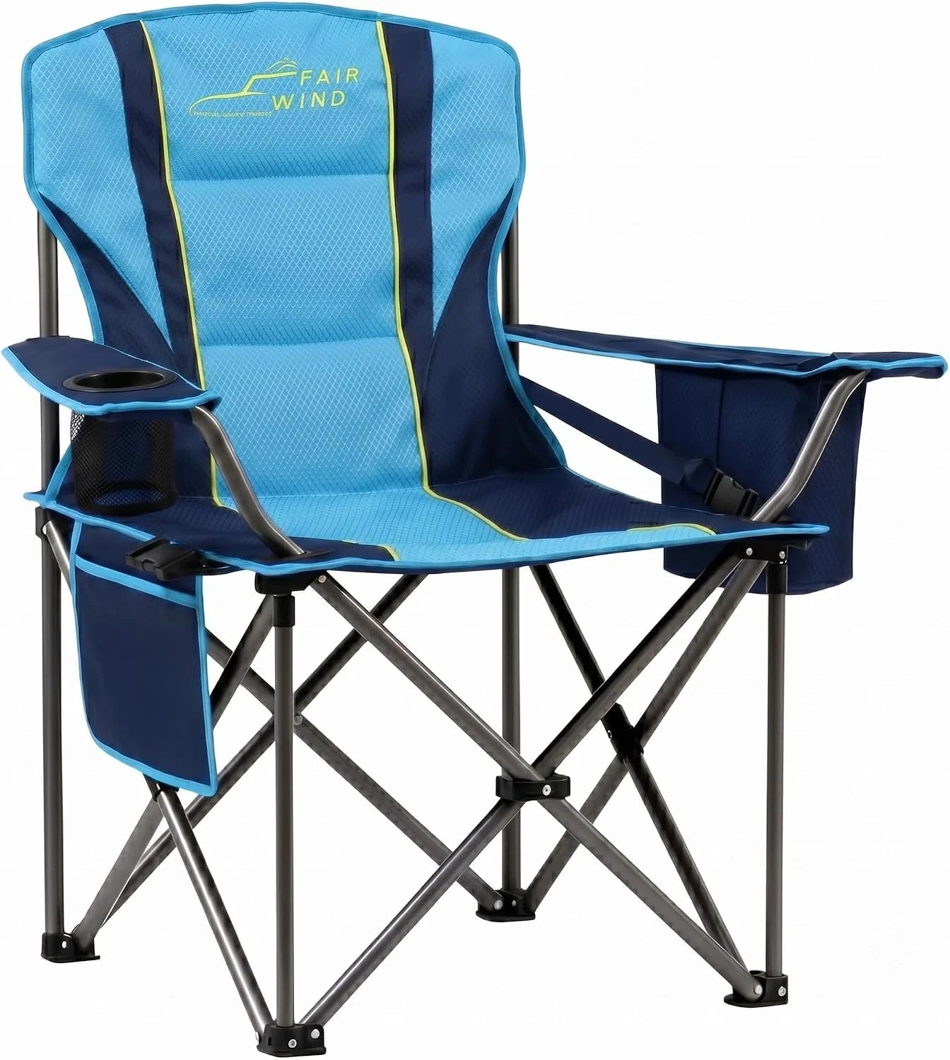 FAIR WIND 2 Pack Fully Padded Oversized Camping Chair Heavy Duty Lawn Chair Set with Adjustable Lumbar Support bifanuoyard - Image 3