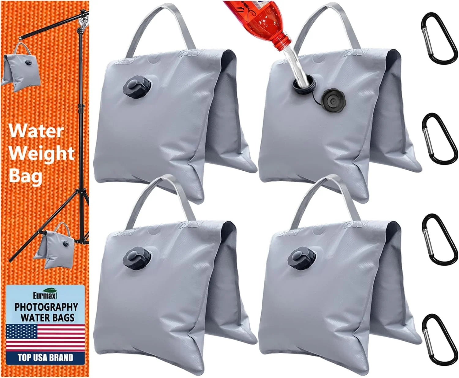 New Arrivals USA 125LBS 4-Pack Universal Canopy Weights, Secure Wind Protection to Prevent Tipping - Image 6